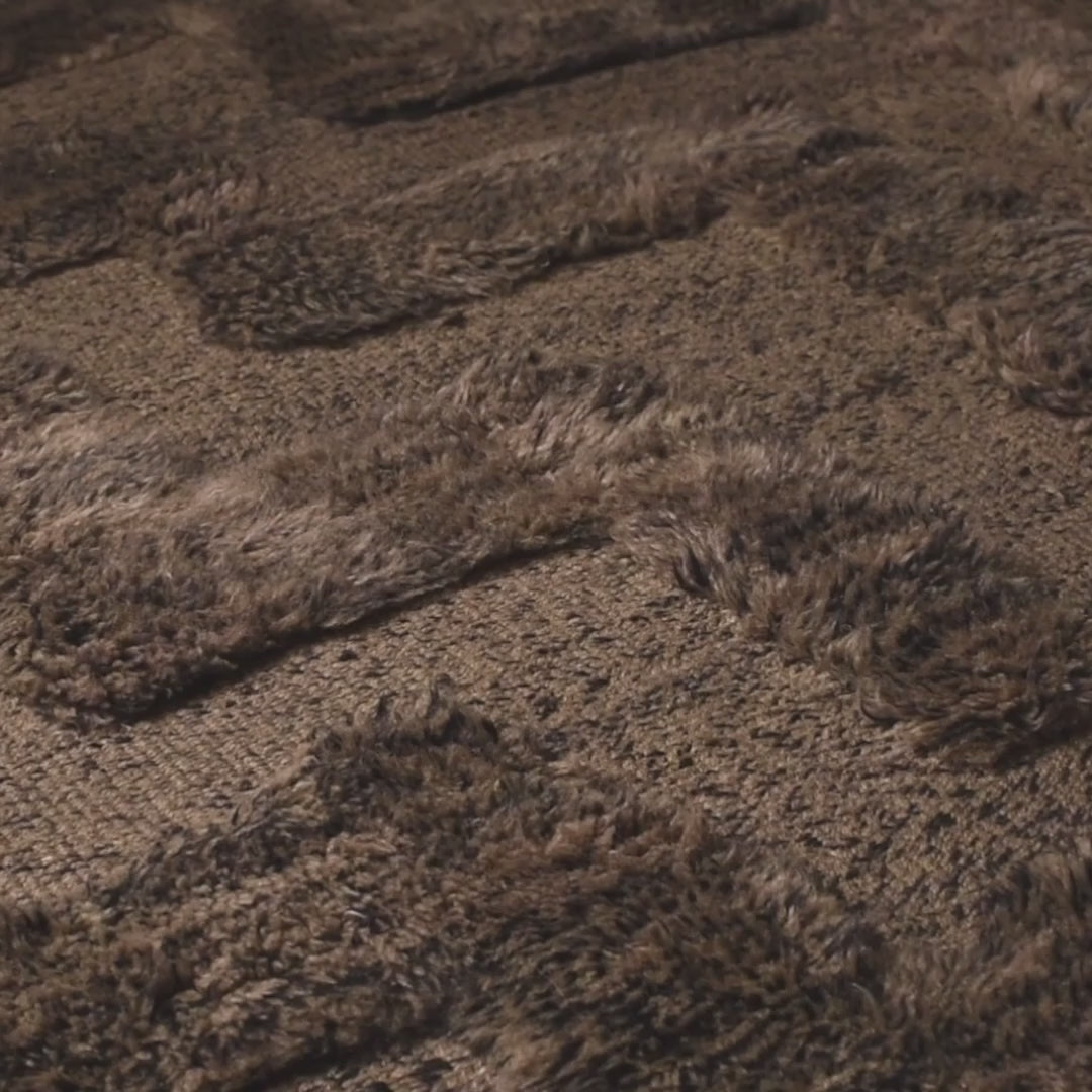 Textured Gray Wool Rug – Handwoven Modern Moroccan Style