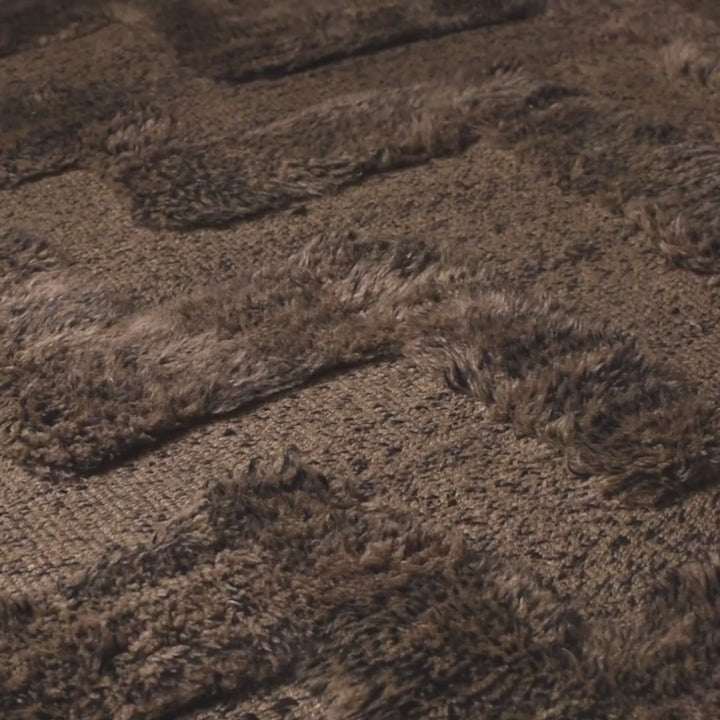 Textured Gray Wool Rug – Handwoven Modern Moroccan Style
