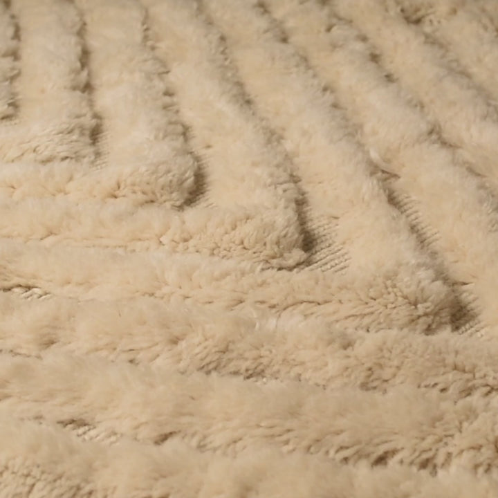 Ivory Diamond Moroccan Wool Rug – Luxe Minimalist Style