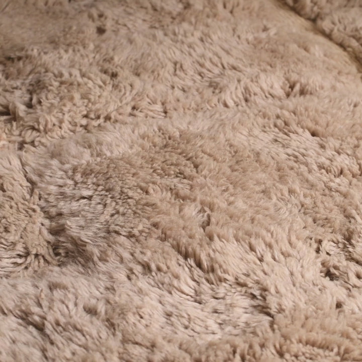 Neutral Moroccan Wool Rug – Abstract Berber Design