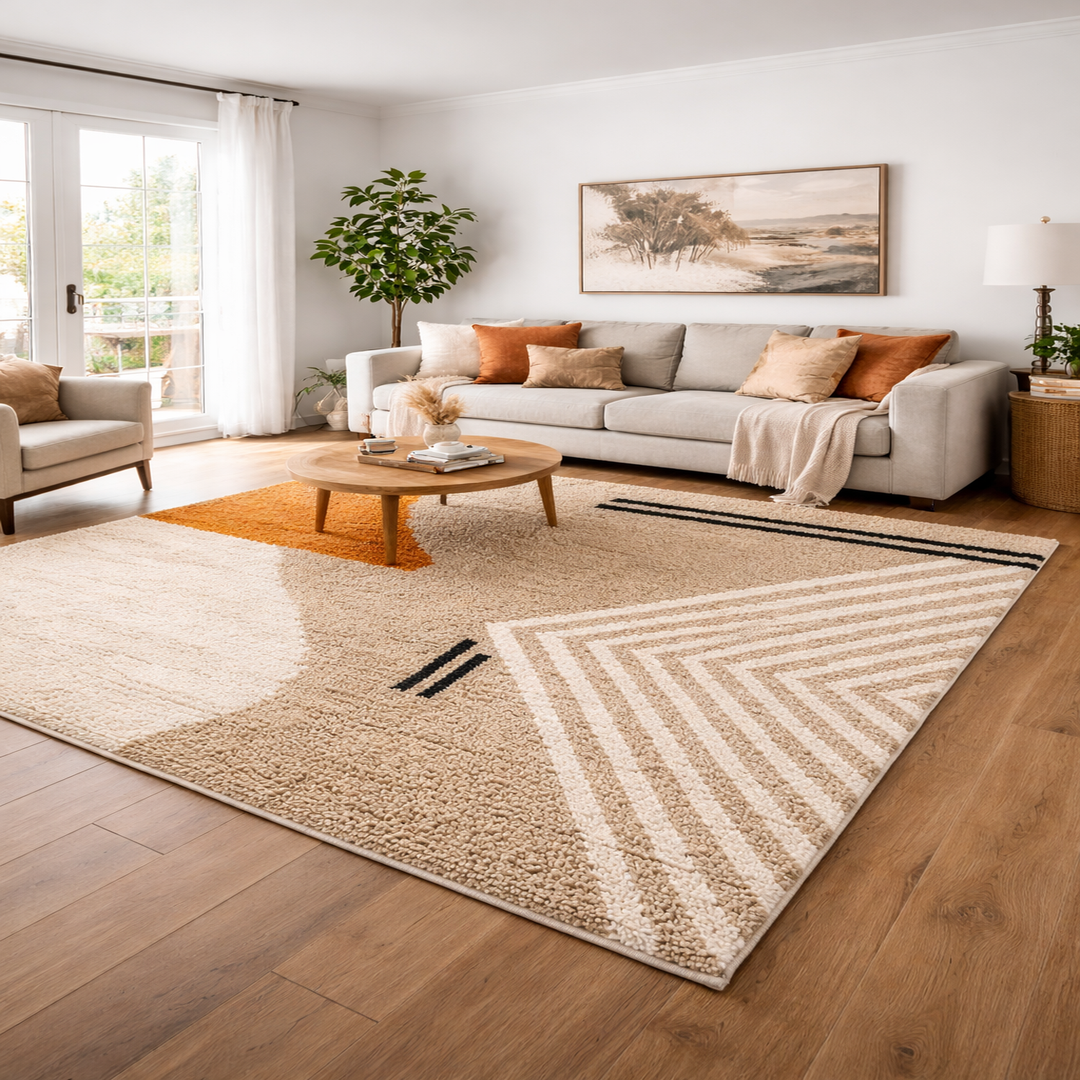 Modern Moroccan Rug – Handmade Wool Beni Mrirt Carpet