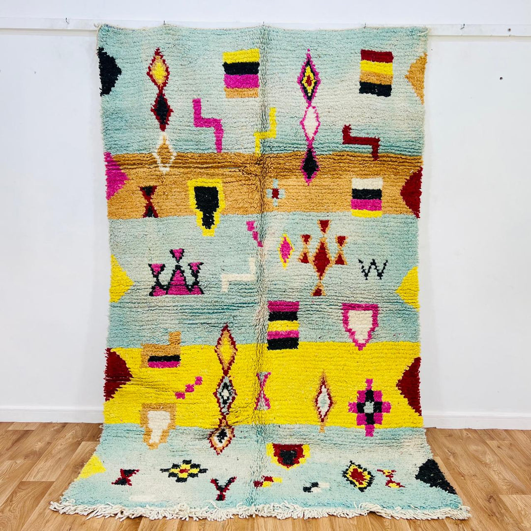 Vintage Moroccan Rug – Handwoven Berber Wool Tribal Carpet