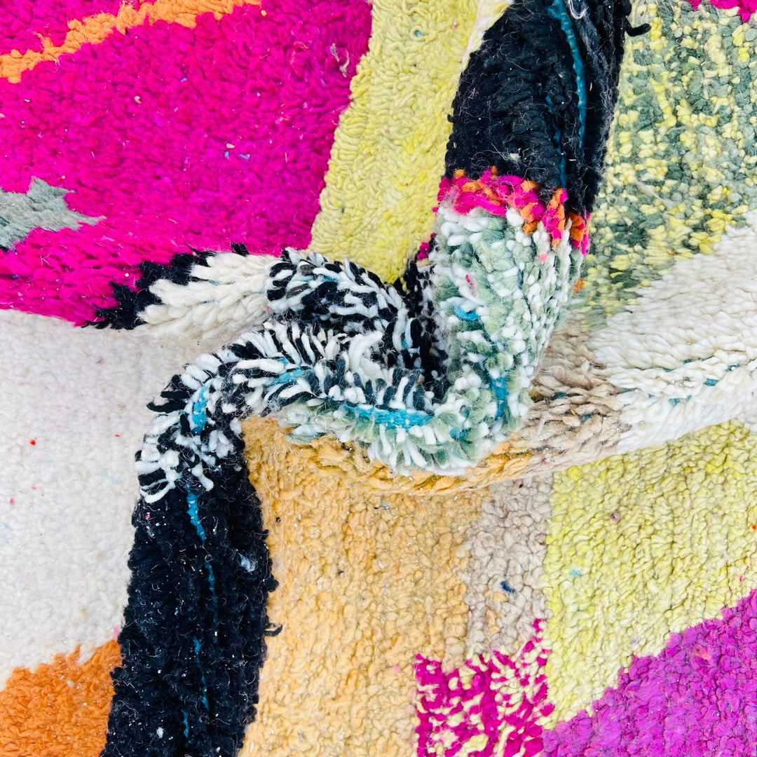 Vintage Moroccan Rug – Artistic Multicolor Berber Wool Carpet