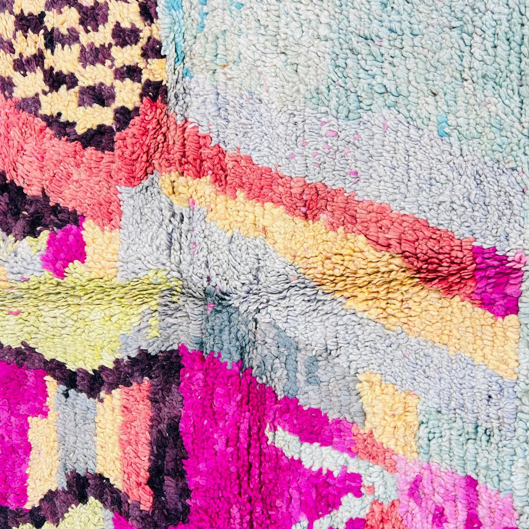 vintage moroccan berber wool rug colorful abstract handmade