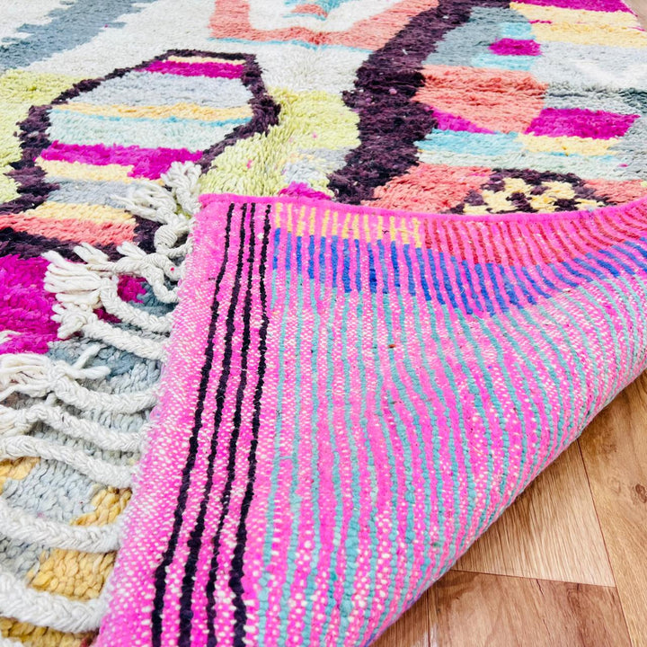 vintage moroccan berber wool rug colorful abstract handmade