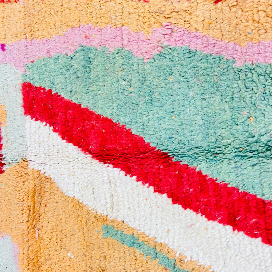 vintage moroccan berber wool rug colorful abstract handmade