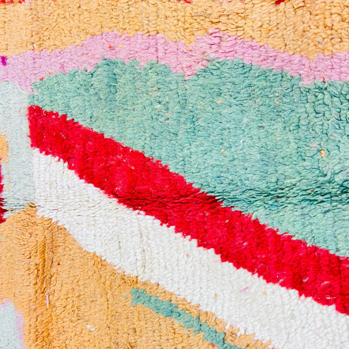vintage moroccan berber wool rug colorful abstract handmade
