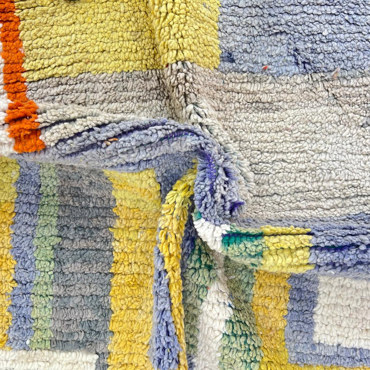 Vintage Moroccan Wool Rug – Modern Abstract Design Carpet 746