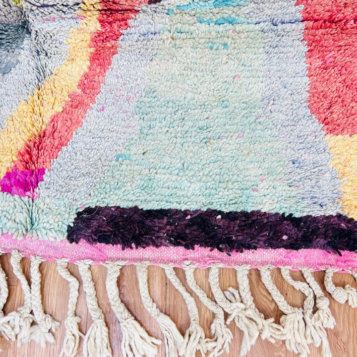 vintage moroccan berber wool rug colorful abstract handmade