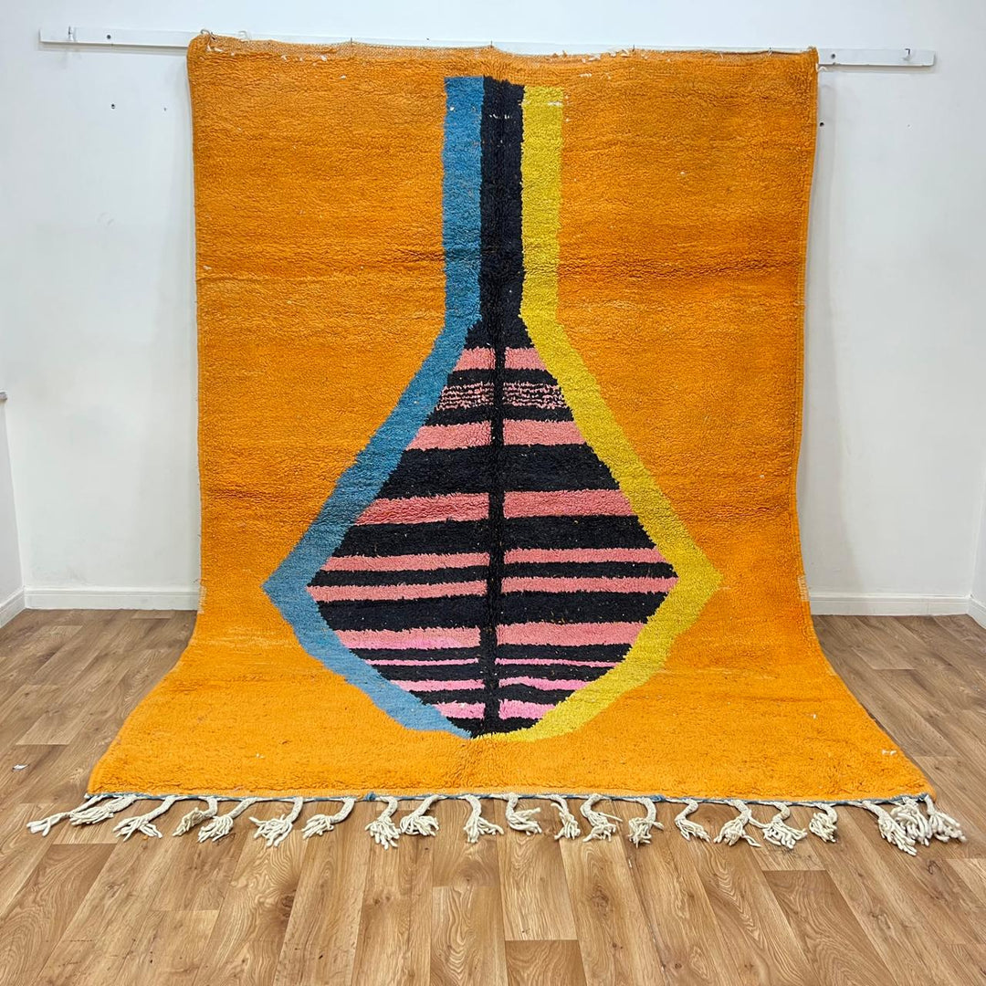 Vintage Moroccan Wool Rug  858 (9.71 × 6.96 ft)