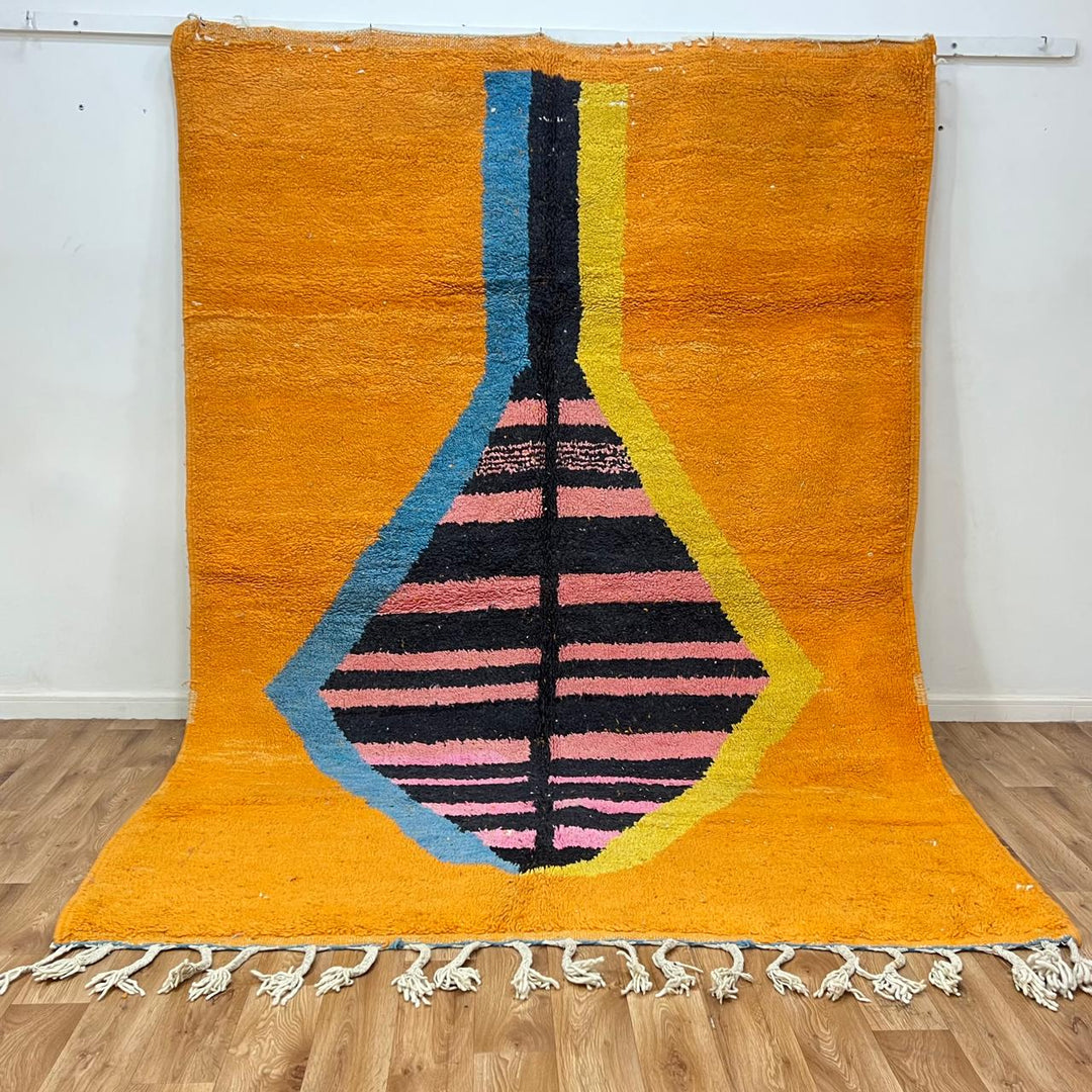 Vintage Moroccan Wool Rug  858 (9.71 × 6.96 ft)