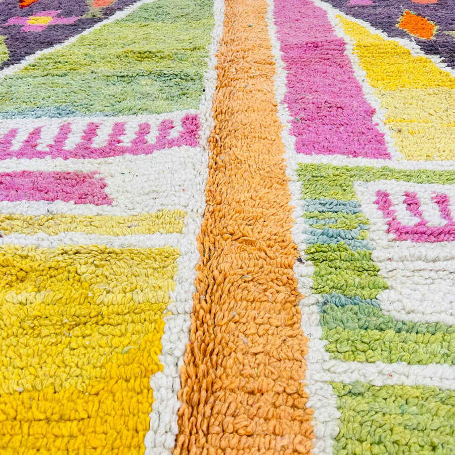 vintage moroccan berber wool rug colorful abstract handmade