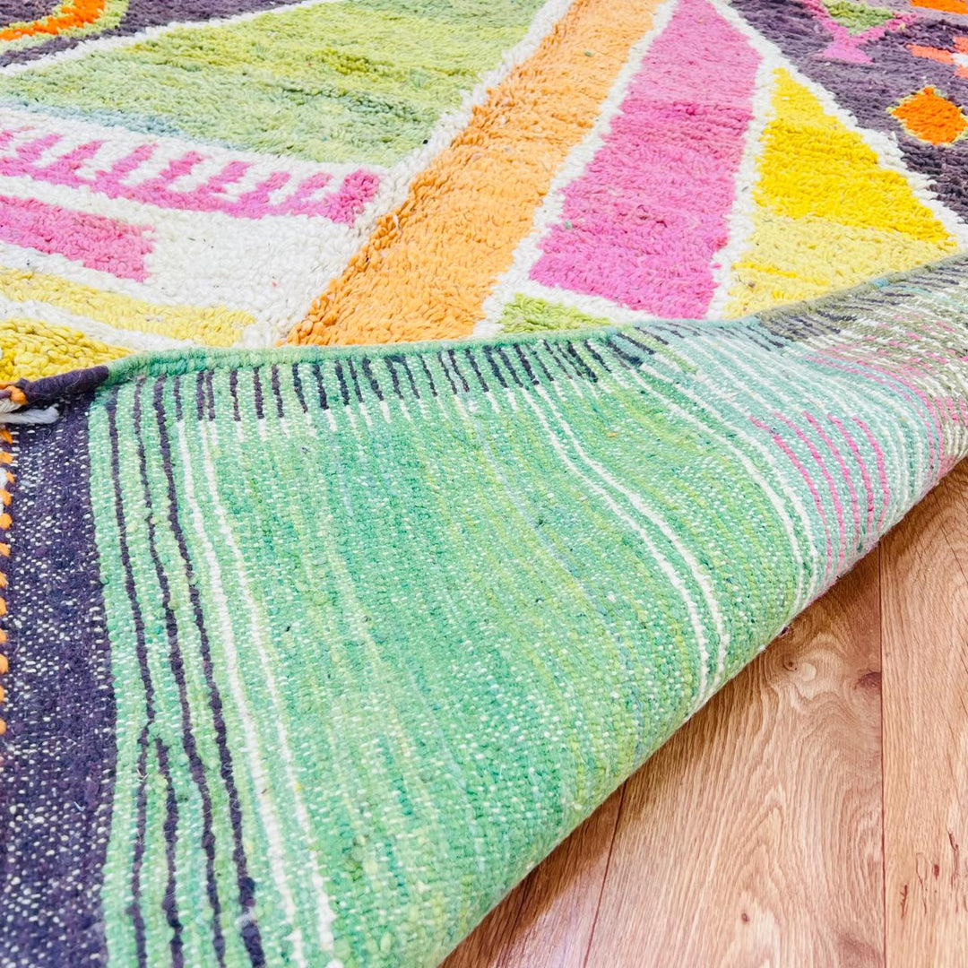 vintage moroccan berber wool rug colorful abstract handmade