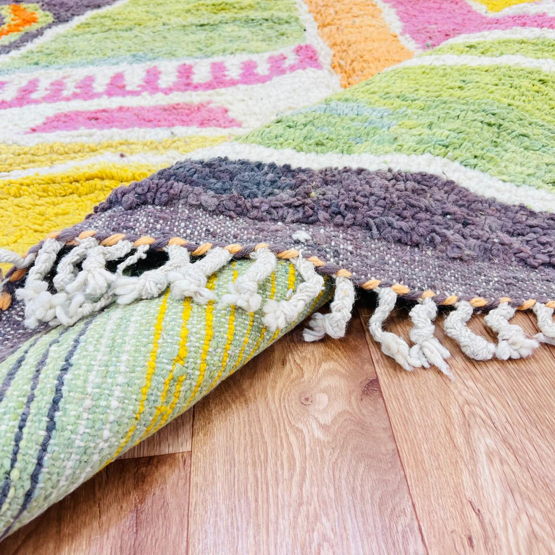 vintage moroccan berber wool rug colorful abstract handmade