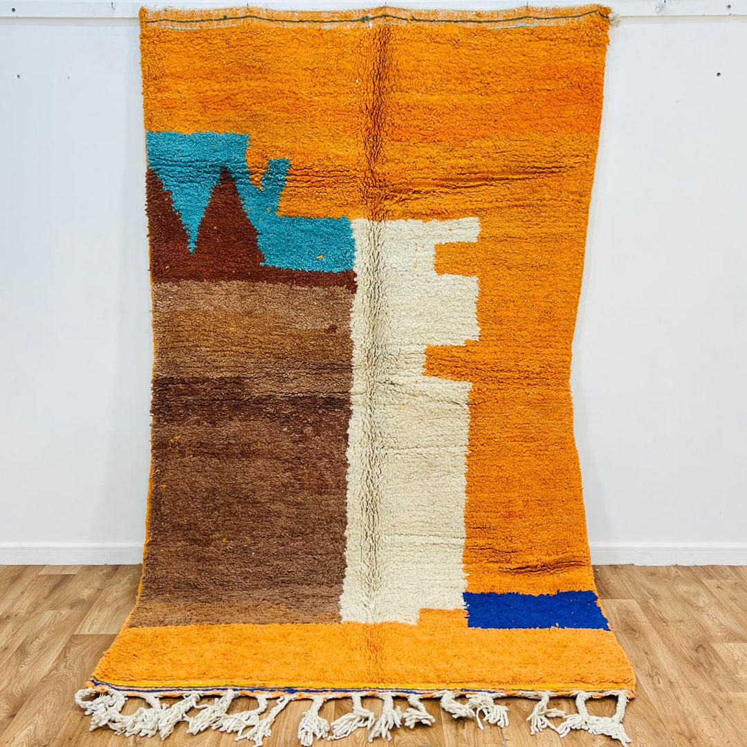 vintage moroccan berber wool rug warm earth tones handmade