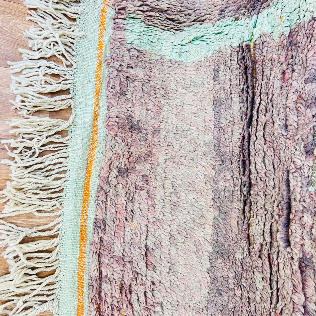 vintage moroccan berber wool rug soft pastel abstract handmade