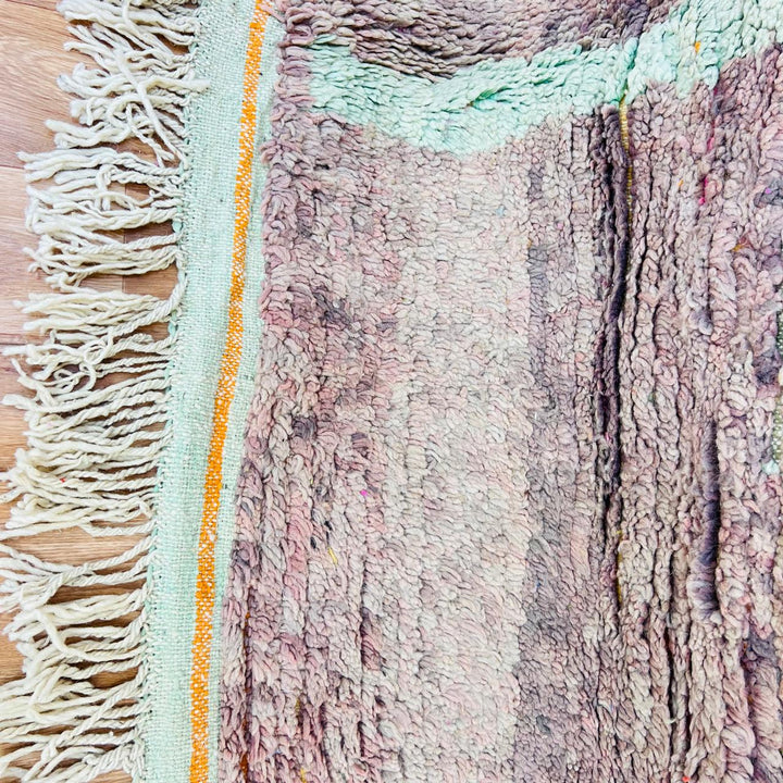 vintage moroccan berber wool rug soft pastel abstract handmade