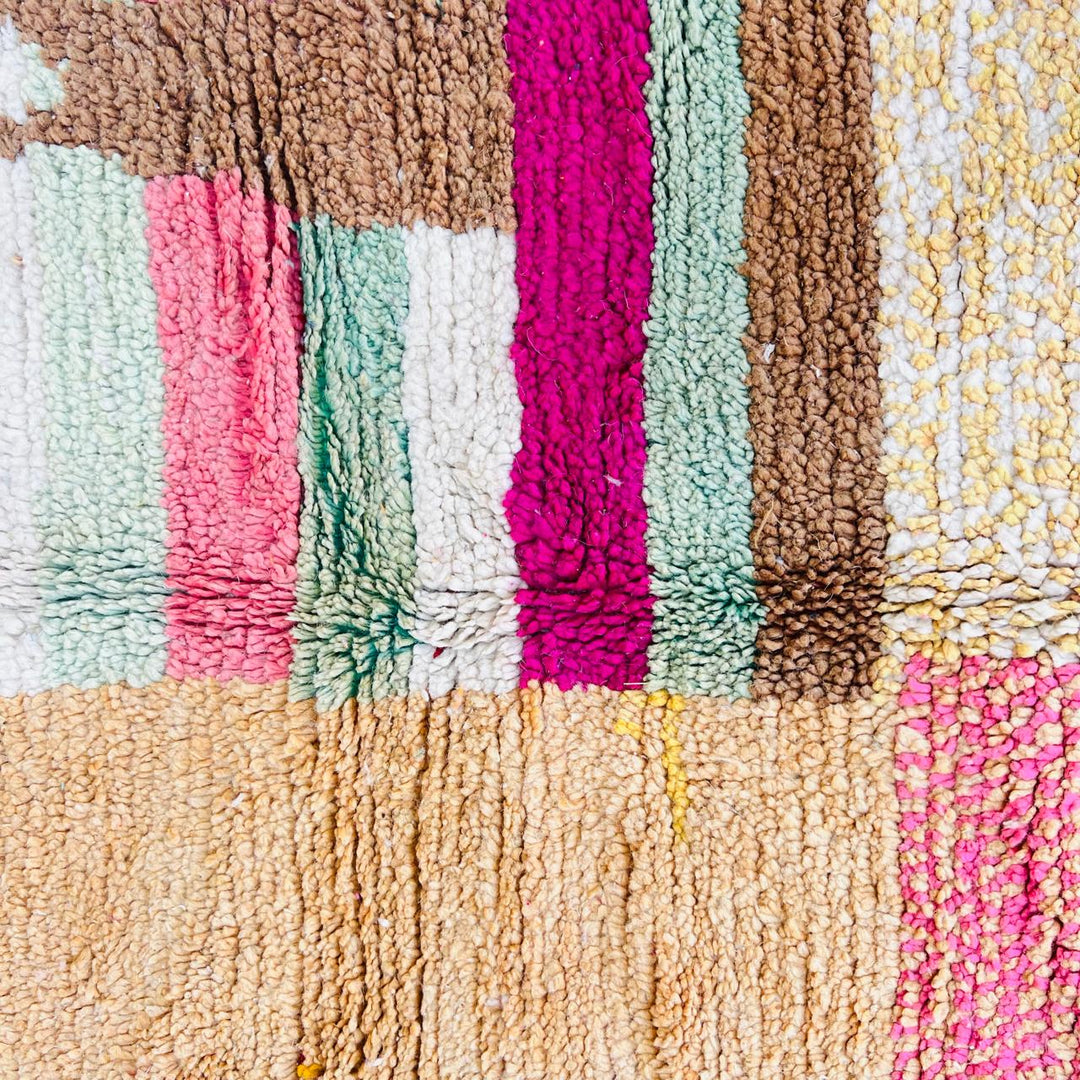 Vintage Moroccan Wool Rug – Artistic Abstract Tribal Carpet