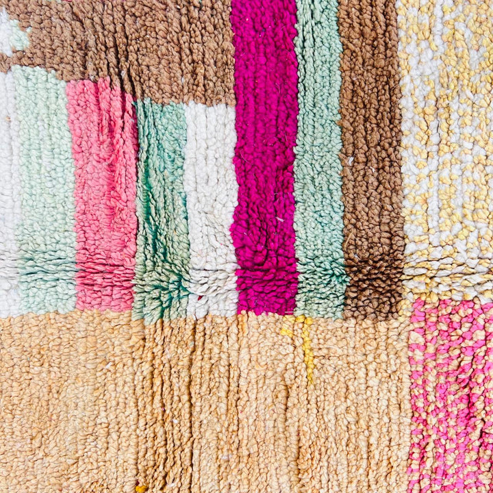 Vintage Moroccan Wool Rug – Artistic Abstract Tribal Carpet