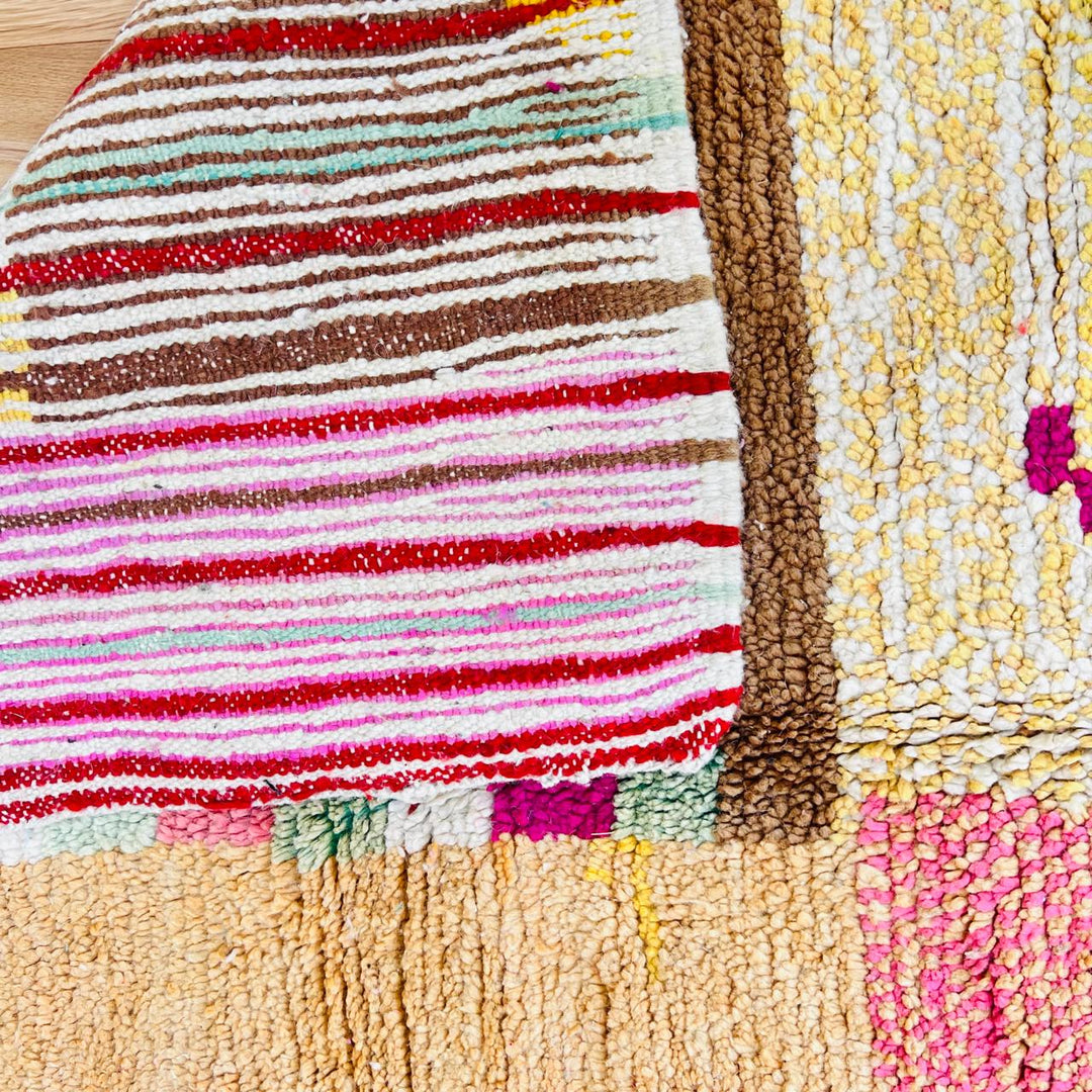 Vintage Moroccan Wool Rug – Artistic Abstract Tribal Carpet