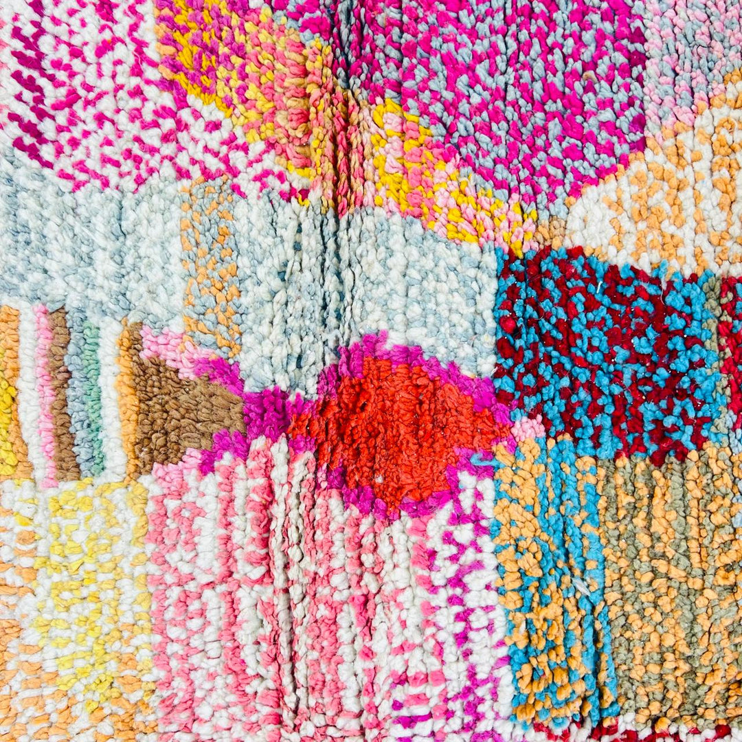 Vintage Moroccan Wool Rug – Artistic Abstract Tribal Carpet