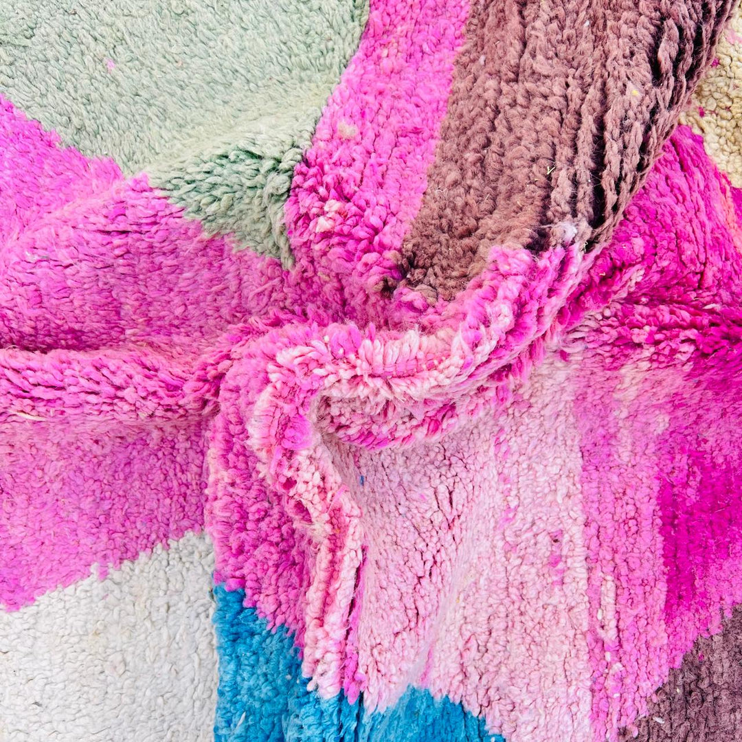 Vintage Moroccan Shag Rug – Handmade Wool Artwork