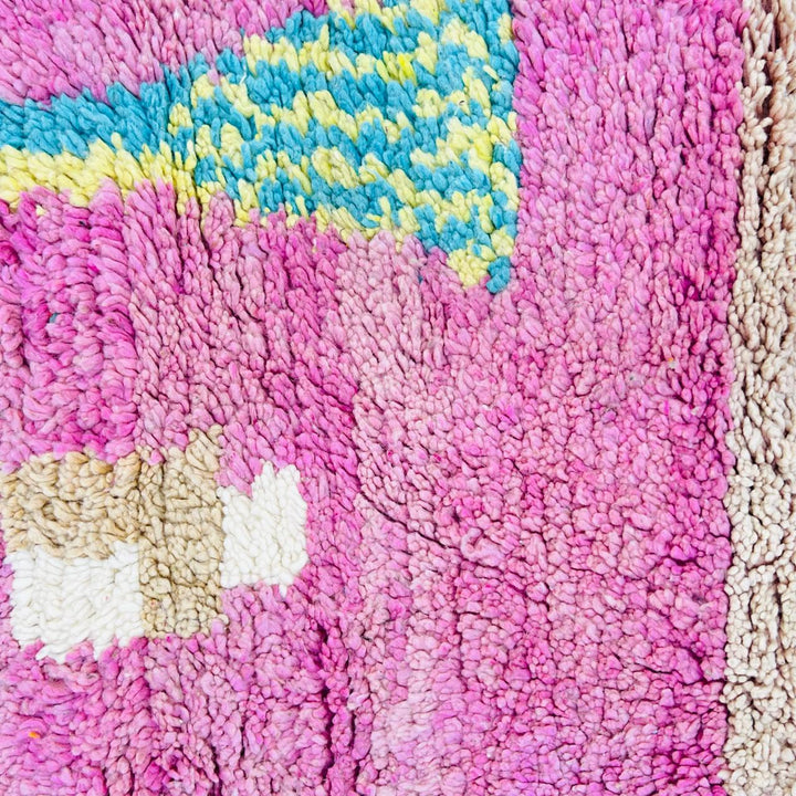 Vintage Moroccan Rug – Striped &amp; Geometric Design