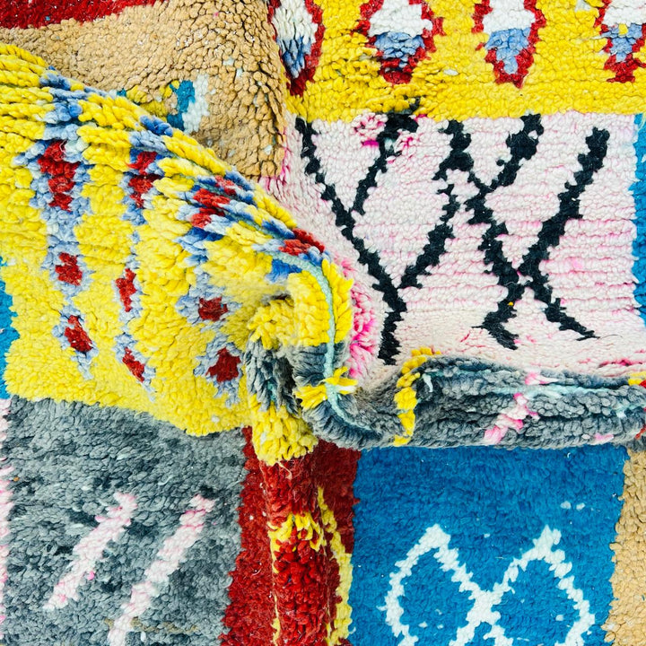 Vintage Moroccan Rug – Colorful Azilal Wool Carpet