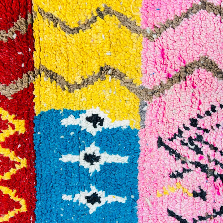 Vintage Moroccan Rug – Colorful Azilal Wool Carpet