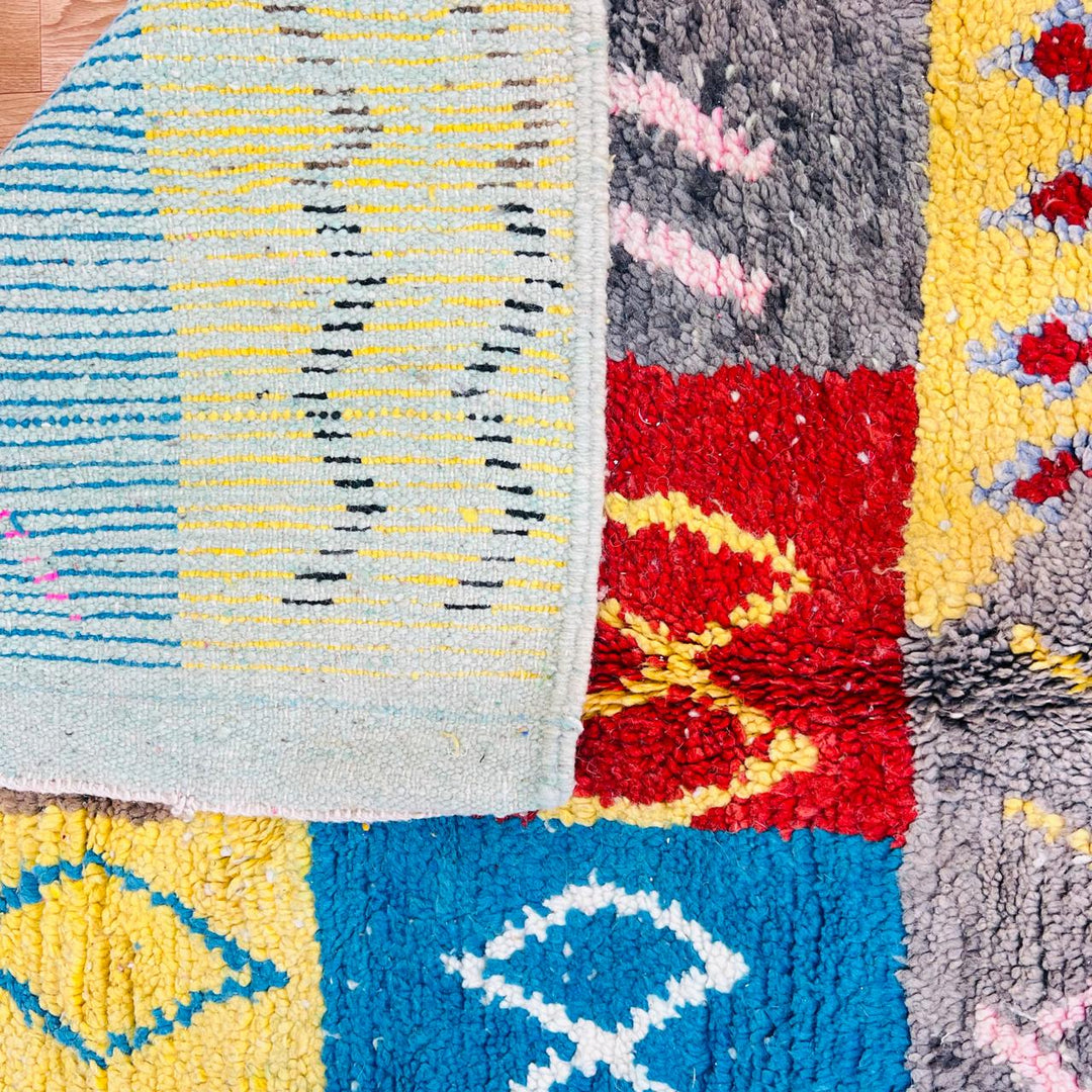 Vintage Moroccan Rug – Colorful Azilal Wool Carpet