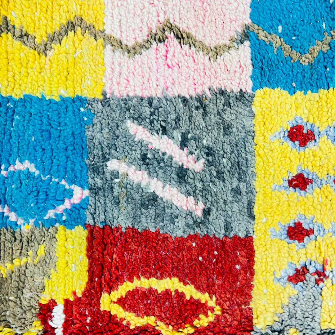 Vintage Moroccan Rug – Colorful Azilal Wool Carpet